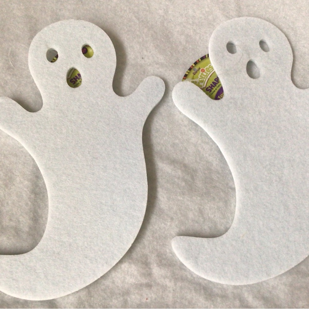 2 Large Darice Halloween Ghost Felties
